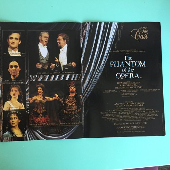 Program Insert ONLY Signed by Howard McGillin  The Phantom of the Opera  4 Sides - Picture 3 of 3